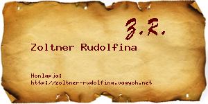 Zoltner Rudolfina névjegykártya